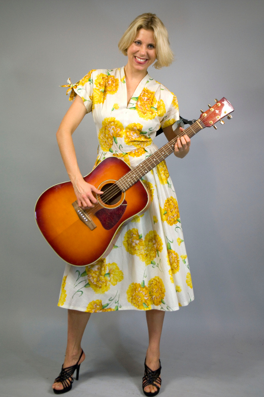 1950s sunflower dress