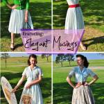 1950s circle skirt shown styled 4 ways