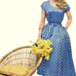 a polka dot dress