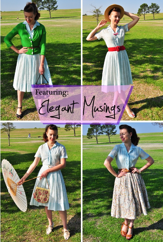 1950s Shirtwaist Dress Worn 4 Ways (Not to Look Like a Housewife!)
