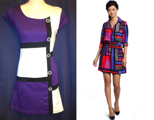 60s mod fashion mondrian dress 