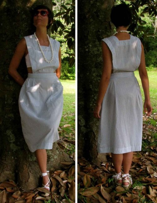 vintage pinafore dress