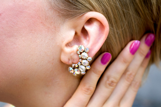 vintage rhinestone earrings