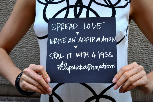 lipstick affirmations sign